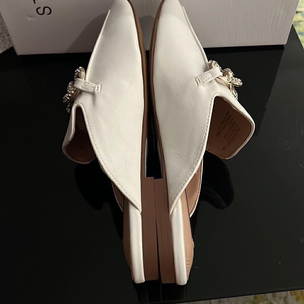 NWT Steven by Steve Madden rhinestone embellished chain mules 7 - Picture 5 of 7